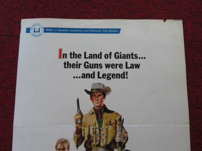 THE PLAINSMAN US INSERT (14"x 36") POSTER DON MURRAY GUY STOCKWELL 1966