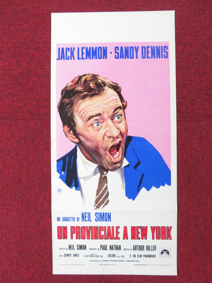 THE OUT OF TOWNERS ITALIAN LOCANDINA POSTER JACK LEMMON SANDY DENNIS 1970