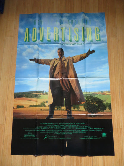 HOW TO GET AHEAD IN ADVERTISING UK 4 SHEET POSTER RICHARD E. GRANT R. WARD 1989