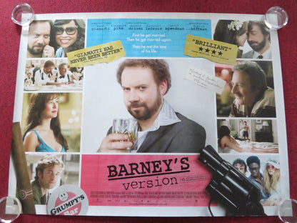 BARNEY'S VERSION UK QUAD (30"x 40") ROLLED POSTER PAUL GIAMATTI M. GRENON 2010