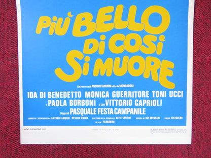 PIU' BELLO DI COSI SI MUORE ITALIAN LOCANDINA POSTER ENRICO MONTESANO 1982