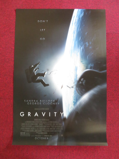 GRAVITY US ONE SHEET ROLLED POSTER GEORGE CLOONEY SANDRA BULLOCK 2013