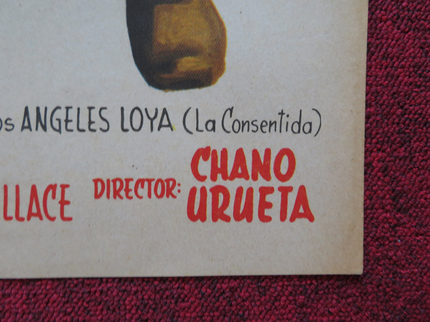 LUPE BALAZOS FOLDED MEXICAN POSTER ARMANDO ACOSTA ADOLFO AGUILAR 1964