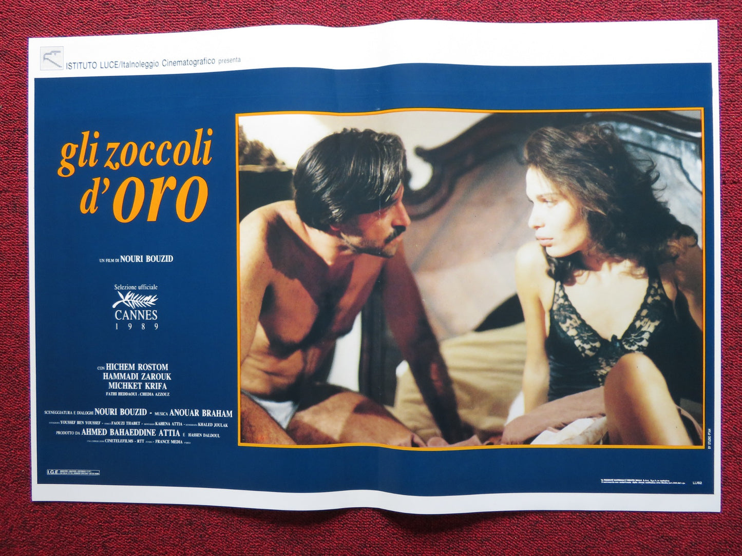 GLI ZOCCOLI D'ORO -B ITALIAN FOTOBUSTA POSTER HICHEM ROSTOM HAMMADI ZAROUK 1989