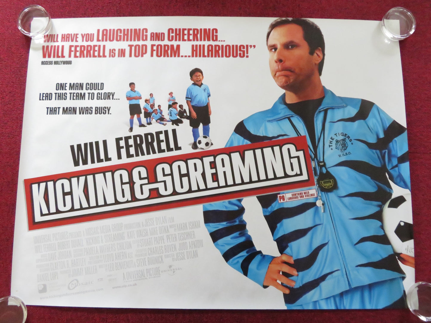 KICKING & SCREAMING UK QUAD (30"x 40") ROLLED POSTER WILL FERRELL 2005