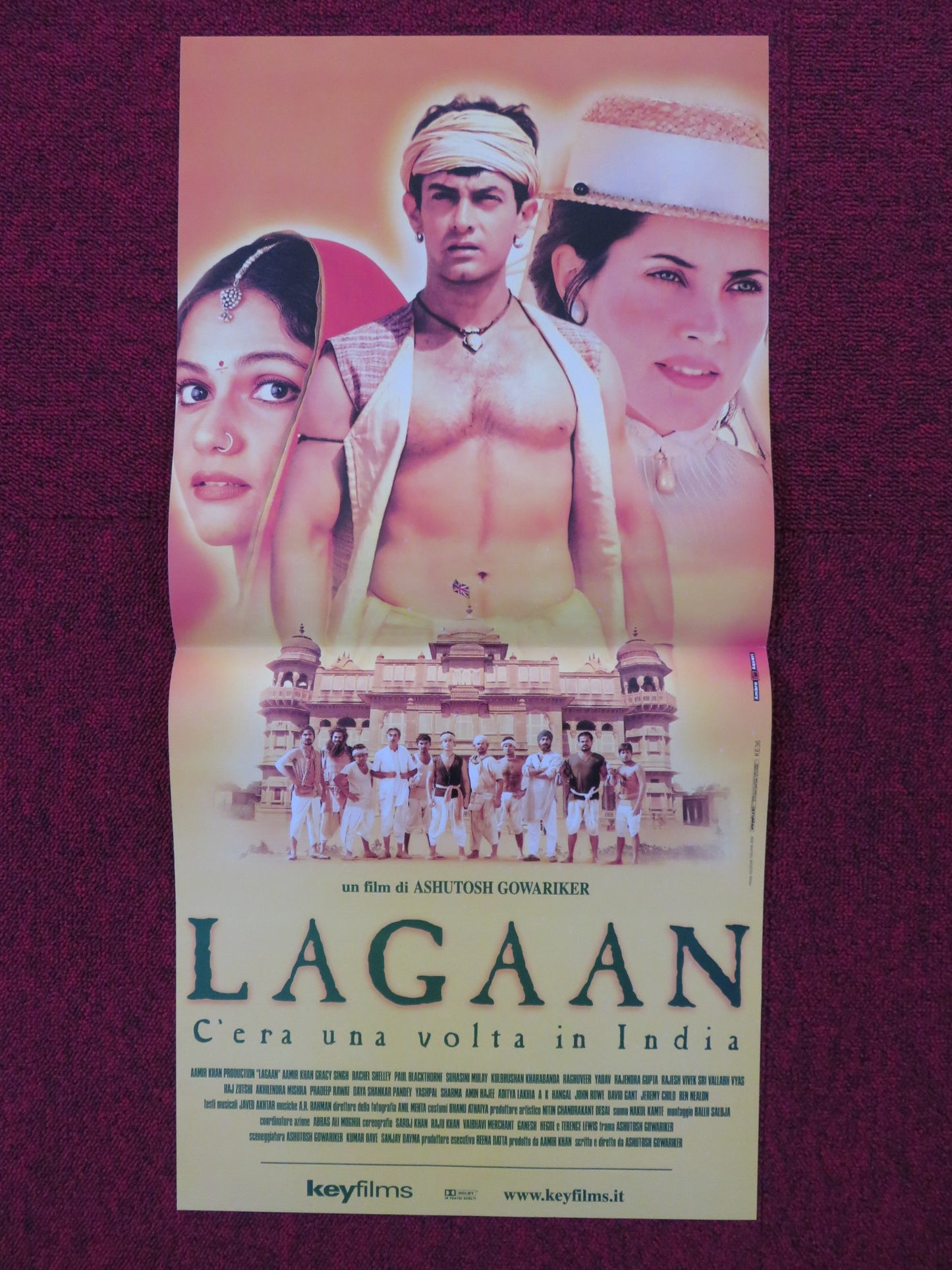 LAGAAN: ONCE UPON A TIME IN INDIA ITALIAN LOCANDINA POSTER AAMIR KHAN 2001