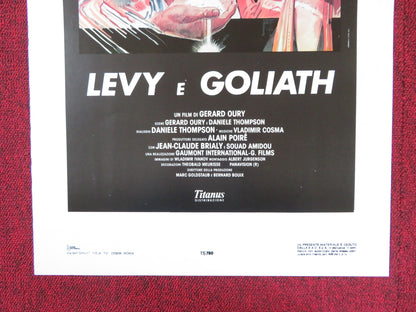 LEVY E GOLIATH ITALIAN LOCANDINA POSTER RICHARD ANCONINA MICHEL BOUJENAH 1987