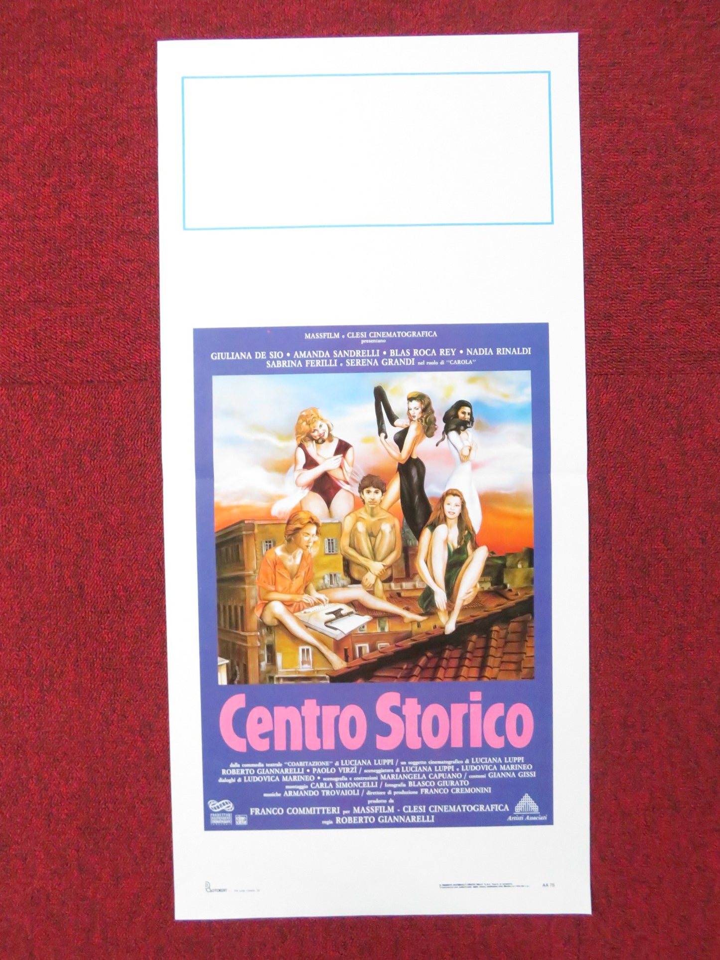 DONNE SOTTOTETTO ITALIAN LOCANDINA POSTER GIULIANO DE SIO AMANDA SANDRELLI 1992