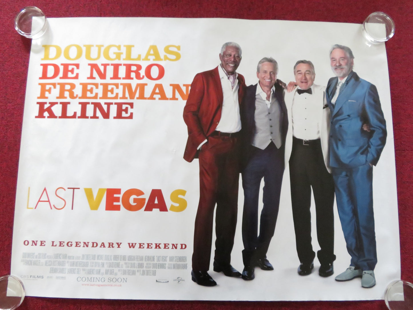 LAST VEGAS UK QUAD (30"x 40") ROLLED POSTER MICHAEL DOUGLAS ROBERT DE NIRO 2013