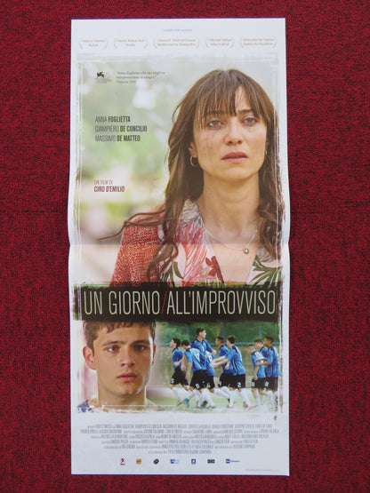 UN GIORNO ALL'IMPROVVISO ITALIAN LOCANDINA POSTER ANNA FOGLIETTA 2018