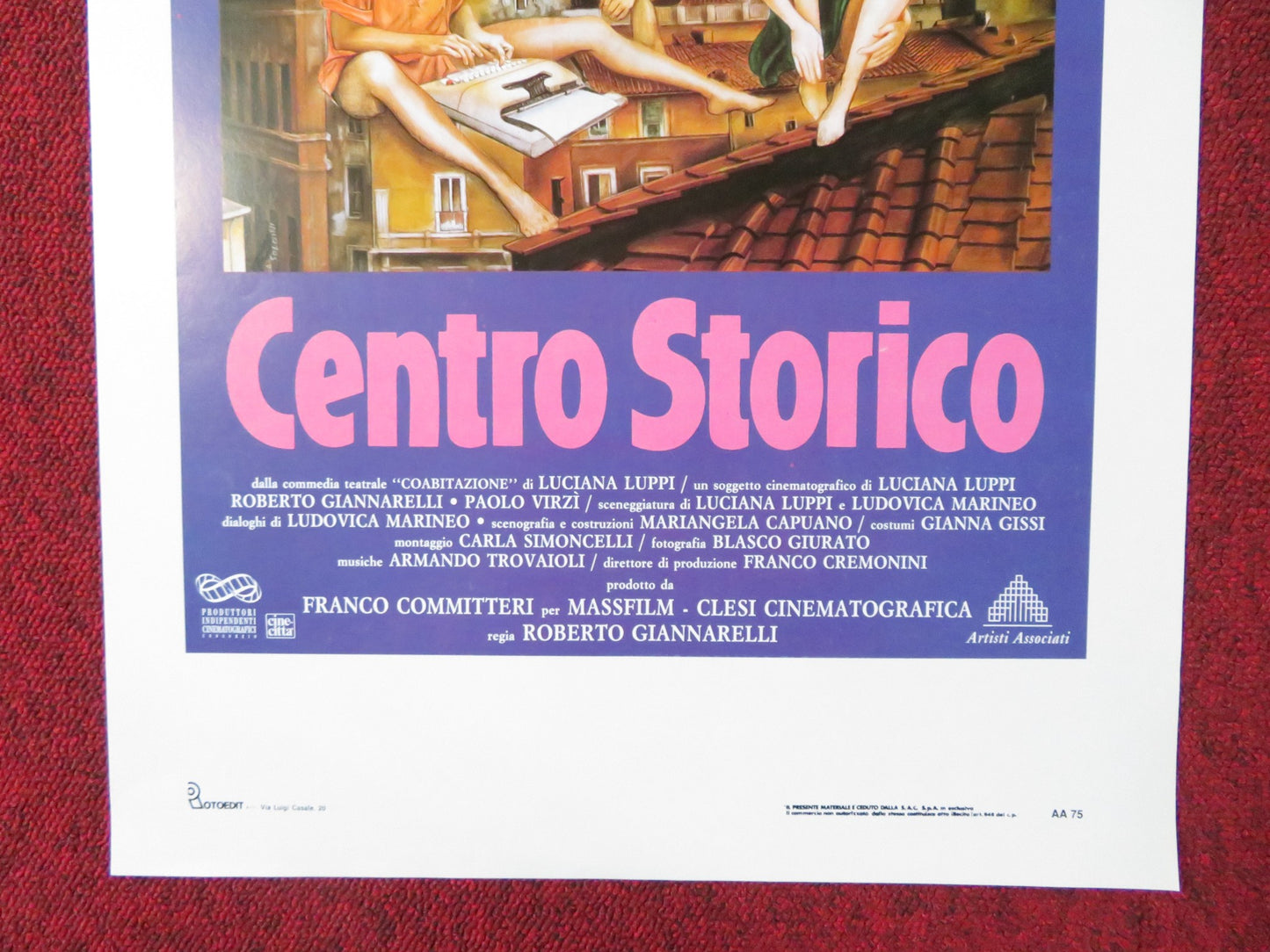 DONNE SOTTOTETTO ITALIAN LOCANDINA POSTER GIULIANO DE SIO AMANDA SANDRELLI 1992