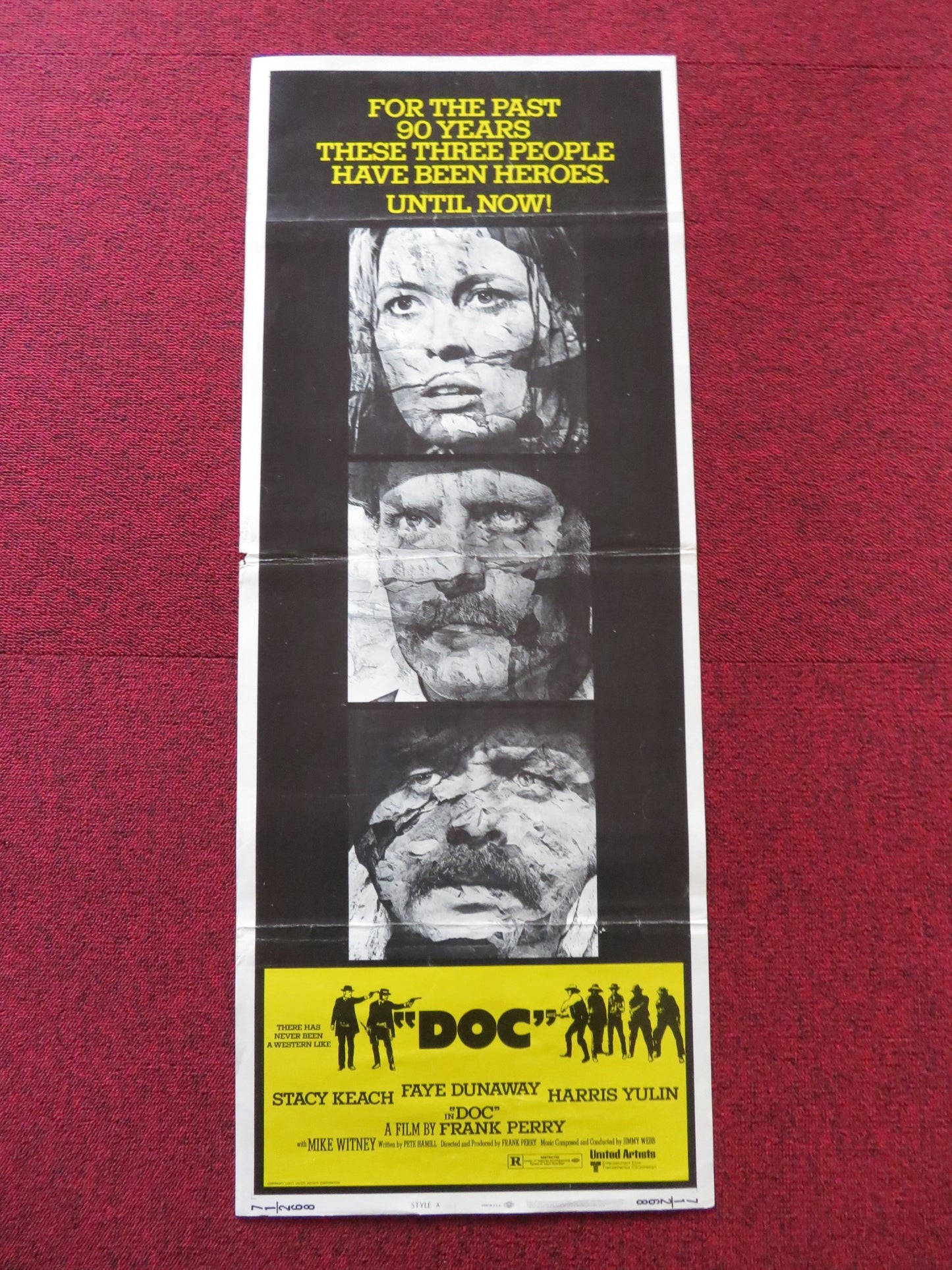 DOC STYLE A US INSERT (14"x 36") POSTER STACY KEACH FAYE DUNAWAY 1971