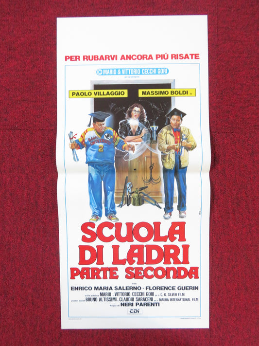 SCUOLA DI LADRI - PARTE SECONDA  ITALIAN LOCANDINA POSTER PAOLO VILLAGGIO 1987