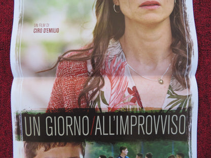 UN GIORNO ALL'IMPROVVISO ITALIAN LOCANDINA POSTER ANNA FOGLIETTA 2018