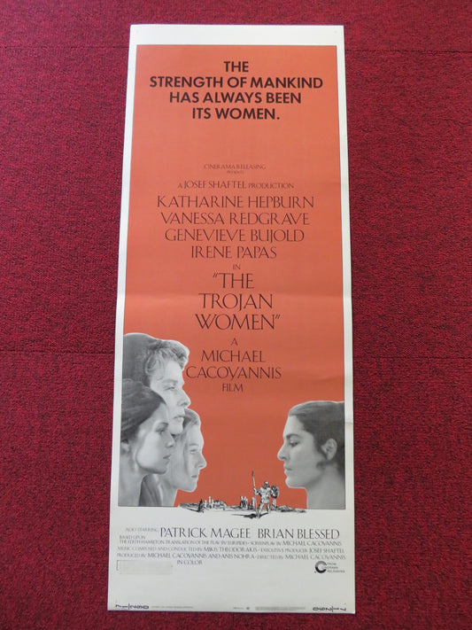 THE TROJAN WOMEN US INSERT (14"x 36") POSTER KATHERINE HEPBURN V. REDGRAVE 1971