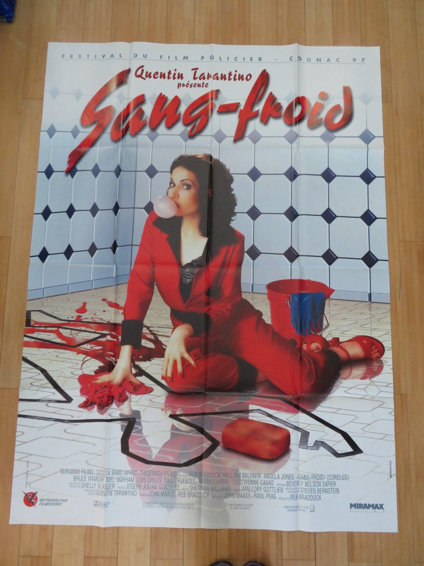 CURDLED / SANG-FROID FRENCH GRANDE POSTER TARANTINO WILLIAM BALDWIN A. JONES '96