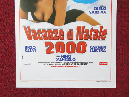 VACANZE DI NATALE 2000 ITALIAN LOCANDINA POSTER MASSIMO BOLDI MEGAN GALE 1999