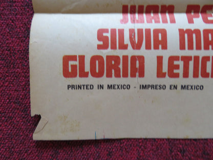 LA FUERZA INUTIL FOLDED MEXICAN POSTER RAFAEL BALEDON MACARIA 1972