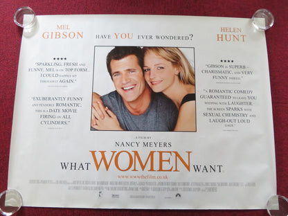 WHAT WOMEN WANT UK QUAD (30"x 40") ROLLED POSTER MEL GIBSON HELEN HUNT 2000