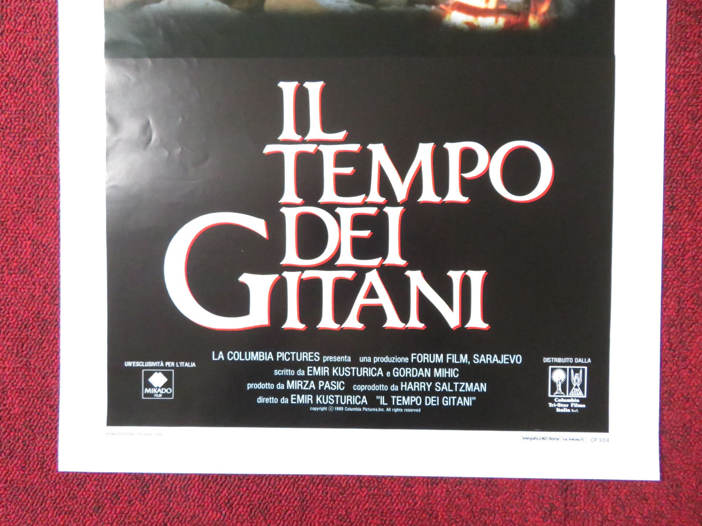 TIME OF THE GYPSIES ITALIAN LOCANDINA POSTER DAVOR DUJMOVIC BORA TODOROVIC 1990