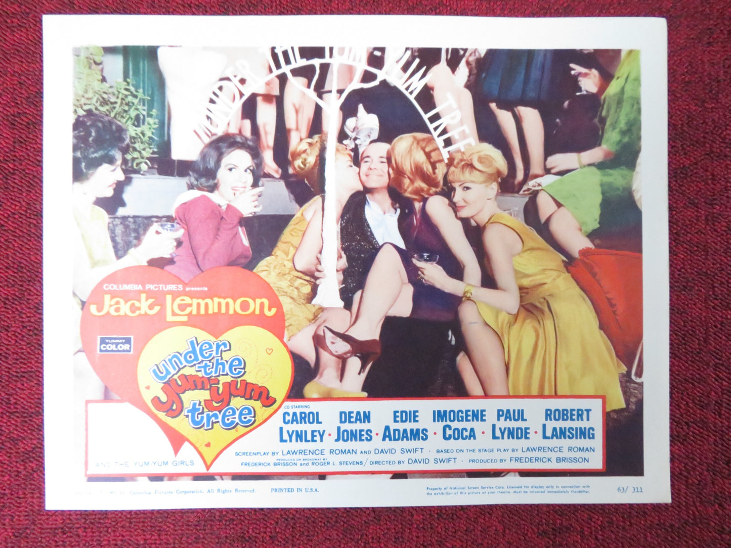 UNDER THE YUM YUM TREE US LOBBY CARD SET JACK LEMMON C. LYNLEY DEAN JONES 1963