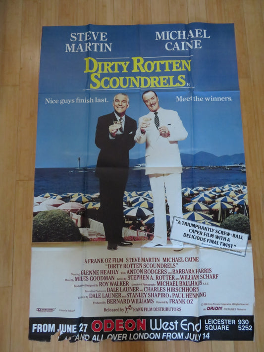 DIRTY ROTTEN SCOUNDRELS POSTER STEVE MARTIN MICHAEL CAINE 1988