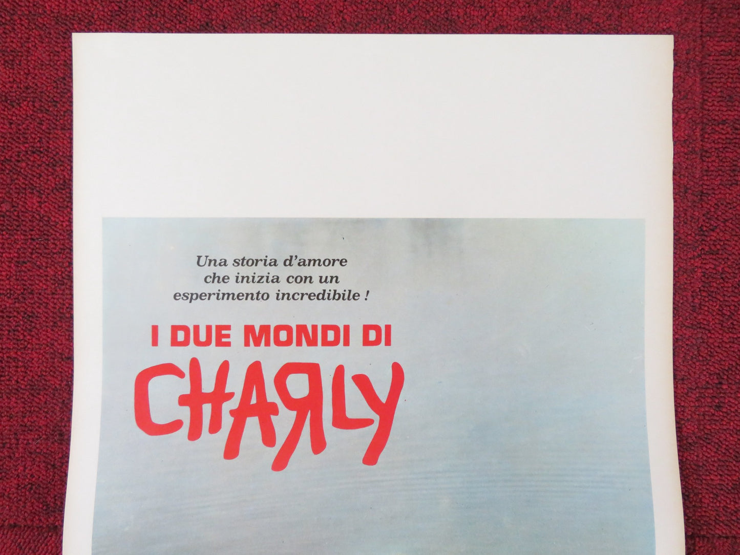 CHARLY ITALIAN LOCANDINA POSTER CLIFF ROBERTSON CLAIRE BLOOM 1969