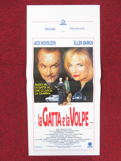 LA GATTA E LA VOLPE ITALIAN LOCANDINA POSTER JACK NICHOLSON ELLEN BARKIN 1992