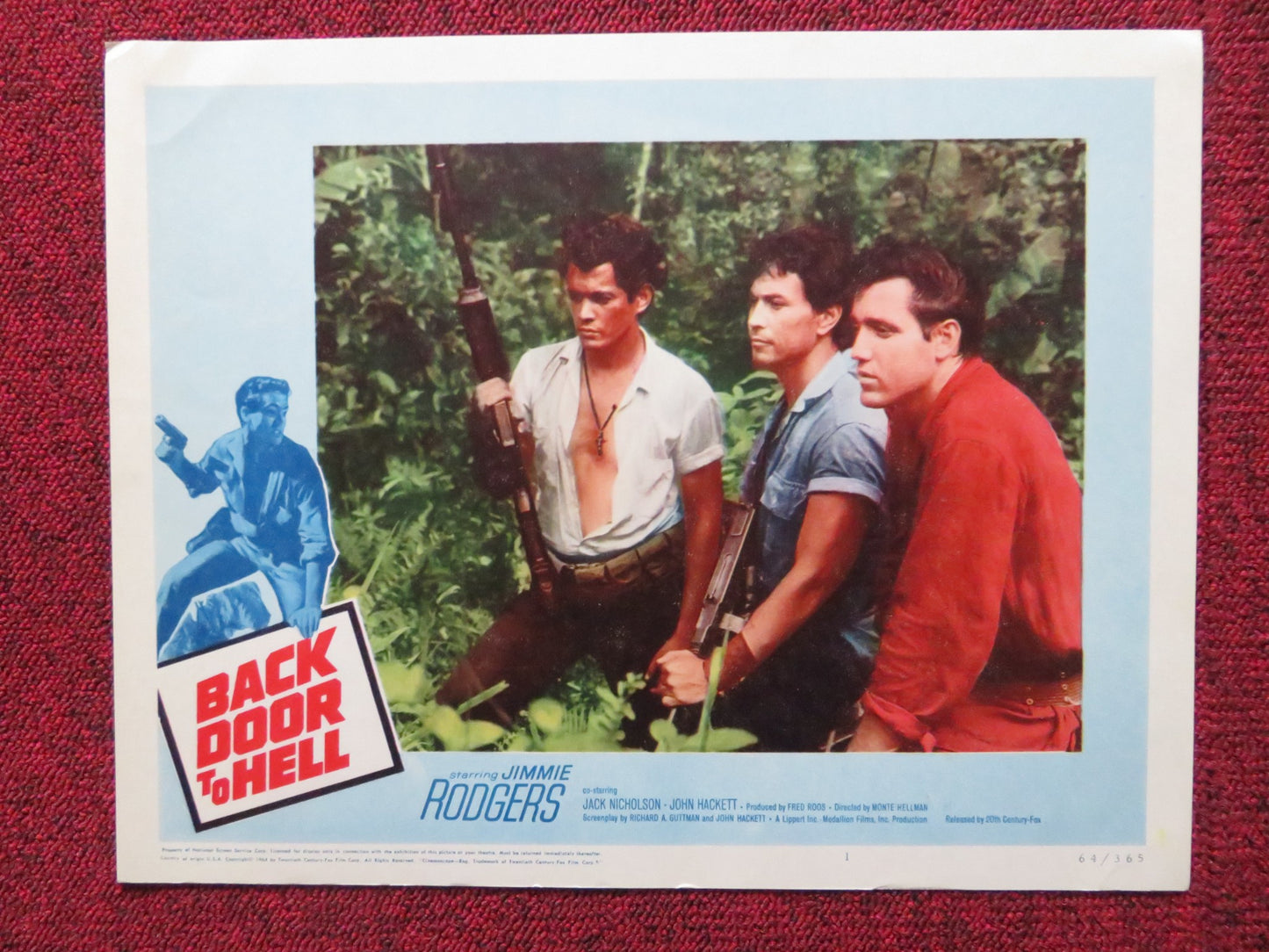 BACK DOOR TO HELL US LOBBY CARD SET JIMMIE RODGERS JACK NICHOLSON 1964