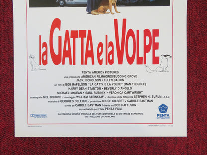 LA GATTA E LA VOLPE ITALIAN LOCANDINA POSTER JACK NICHOLSON ELLEN BARKIN 1992