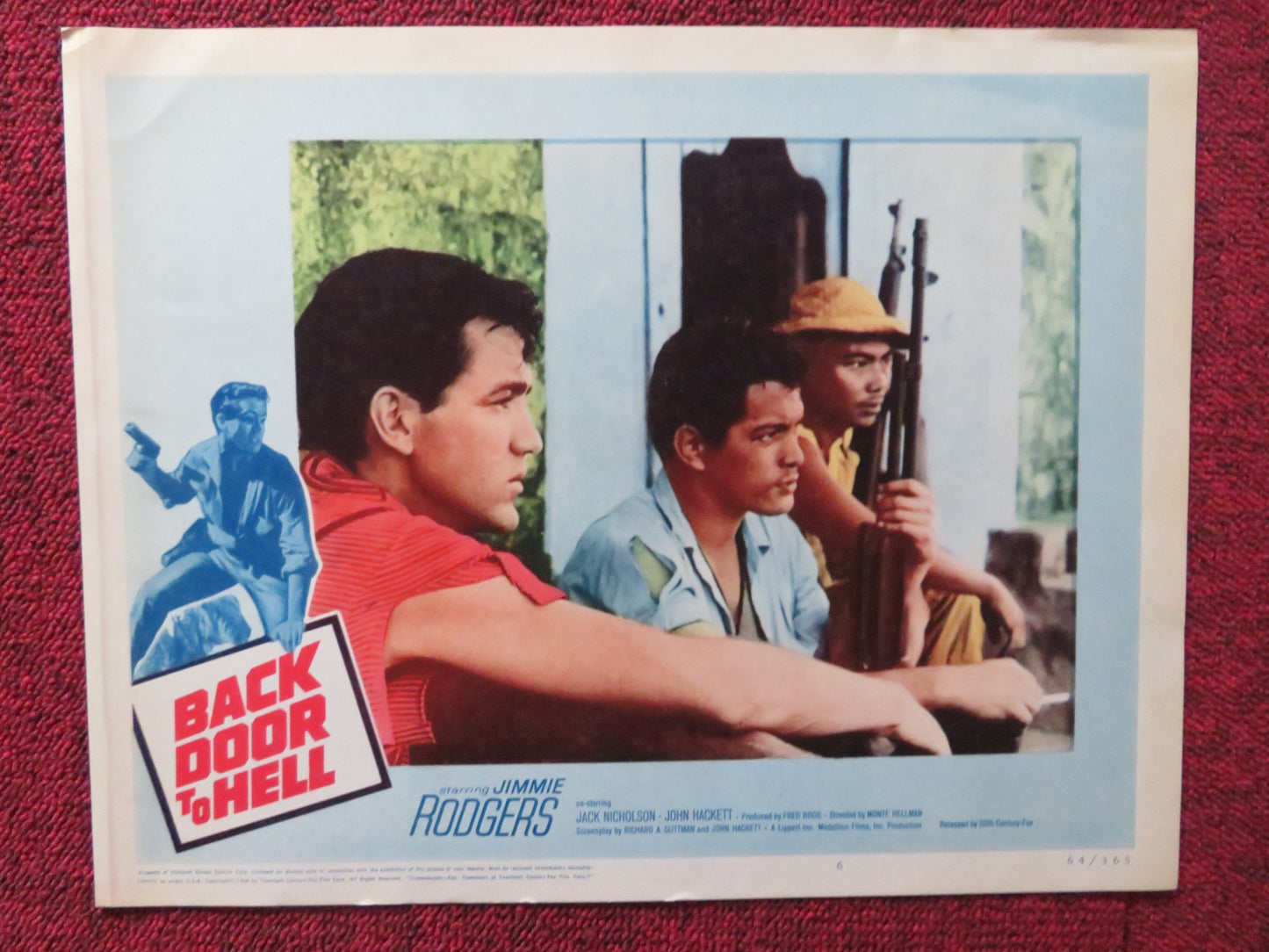 BACK DOOR TO HELL US LOBBY CARD SET JIMMIE RODGERS JACK NICHOLSON 1964