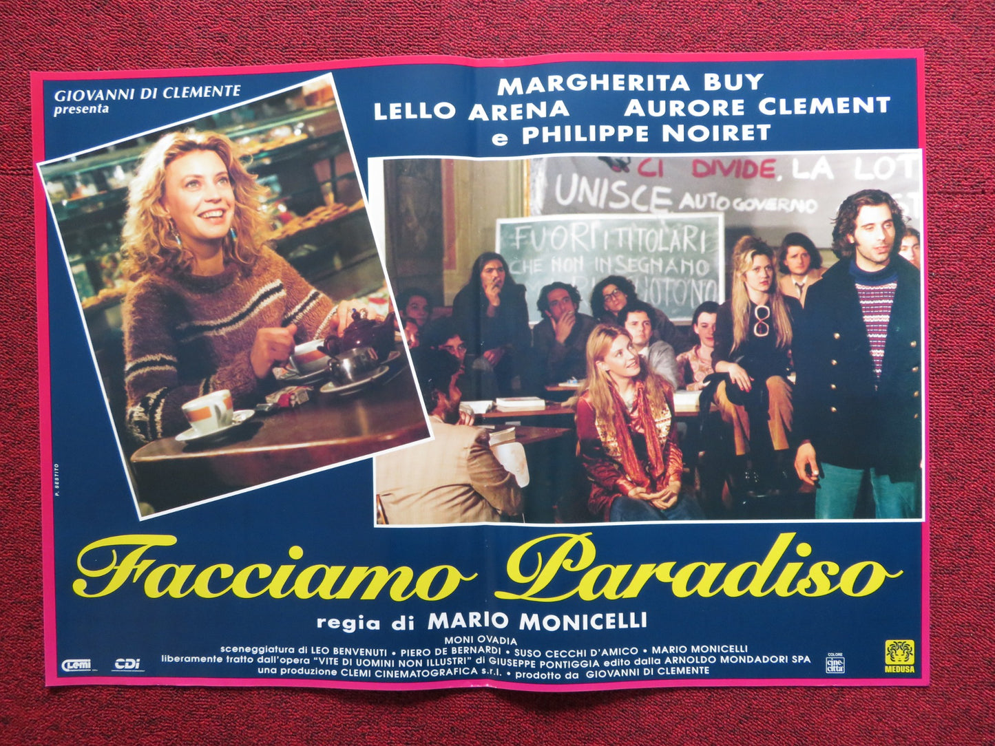 FACCIAMO PARADISO -D ITALIAN FOTOBUSTA POSTER MARGHERITA BUY LELLO ARENA 1995