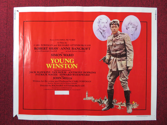 YOUNG WINSTON US HALF SHEET (22"x 28") POSTER SIMON WARD ROBERT SHAW 1972