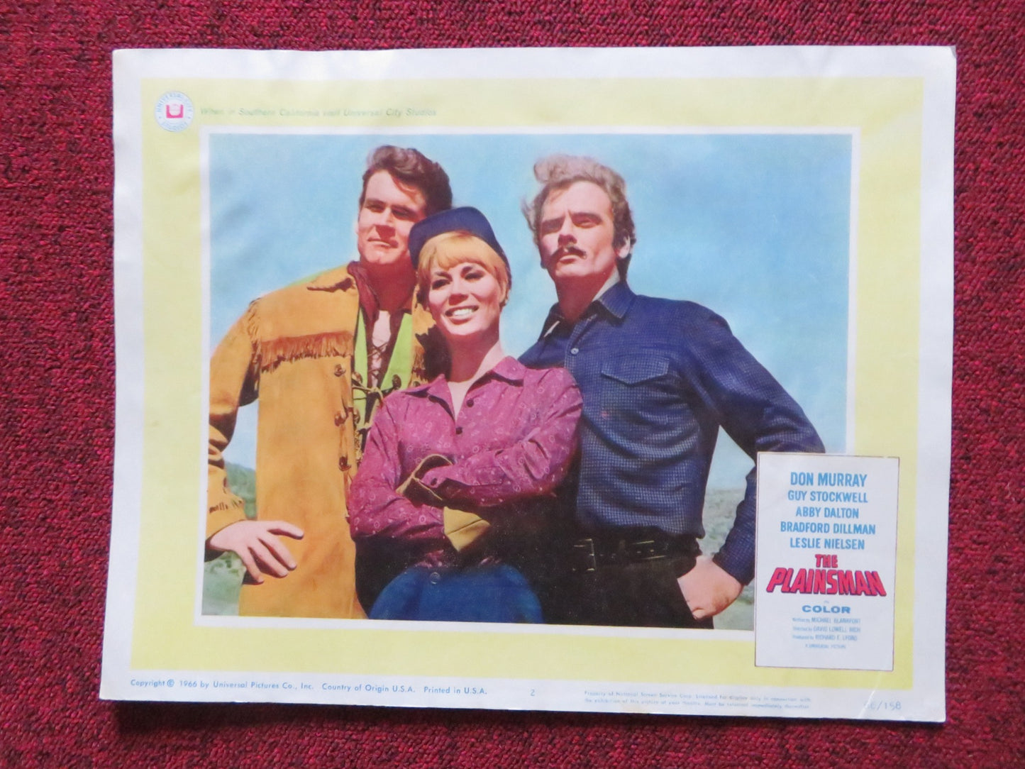 THE PLAINSMAN US LOBBY CARD SET DON MURRAY GUY STOCKWELL 1966