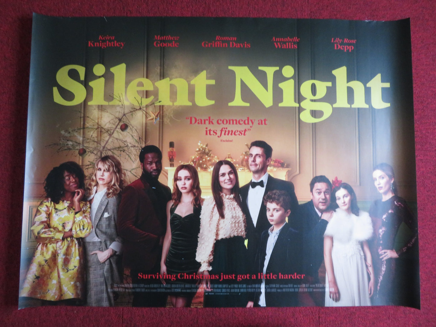 SILENT NIGHT UK QUAD (30"x 40") ROLLED POSTER KEIRA KNIGHTLEY MATHEW GOODE 2021