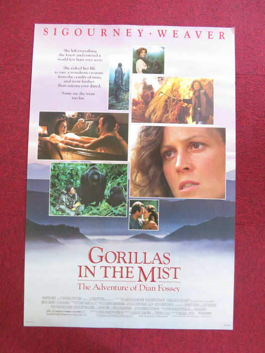 GORILLAS IN THE MIST US ONE SHEET ROLLED POSTER S. WEAVER BRYAN BROWN 1988