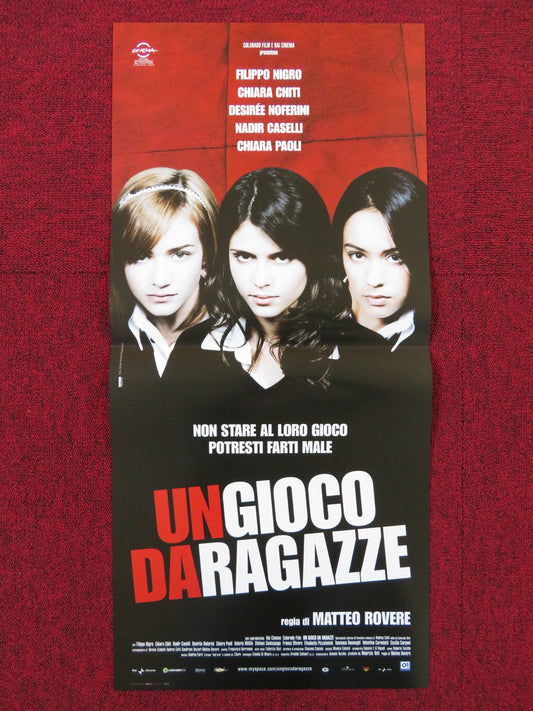 UN GIOCO DA RAGAZZE ITALIAN LOCANDINA POSTER FILIPPO NIGRO CHIARA CHITI 2008