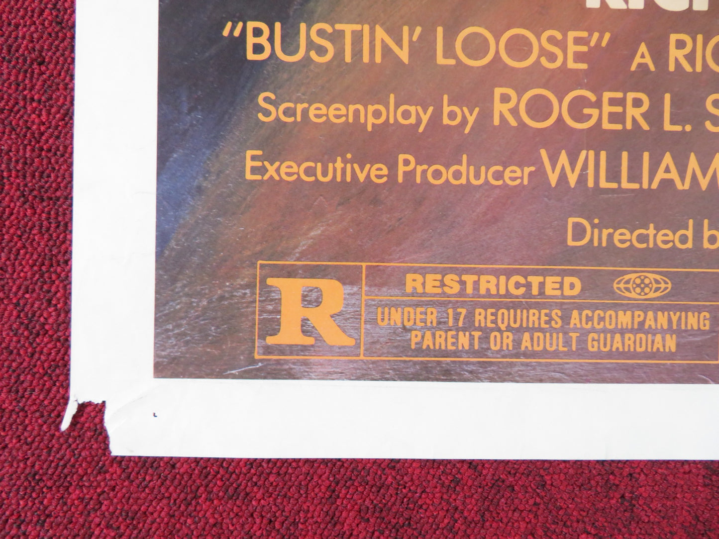 BUSTIN' LOOSE FOLDED US ONE SHEET POSTER RICHARD PRYOR CICELY TYSON 1981