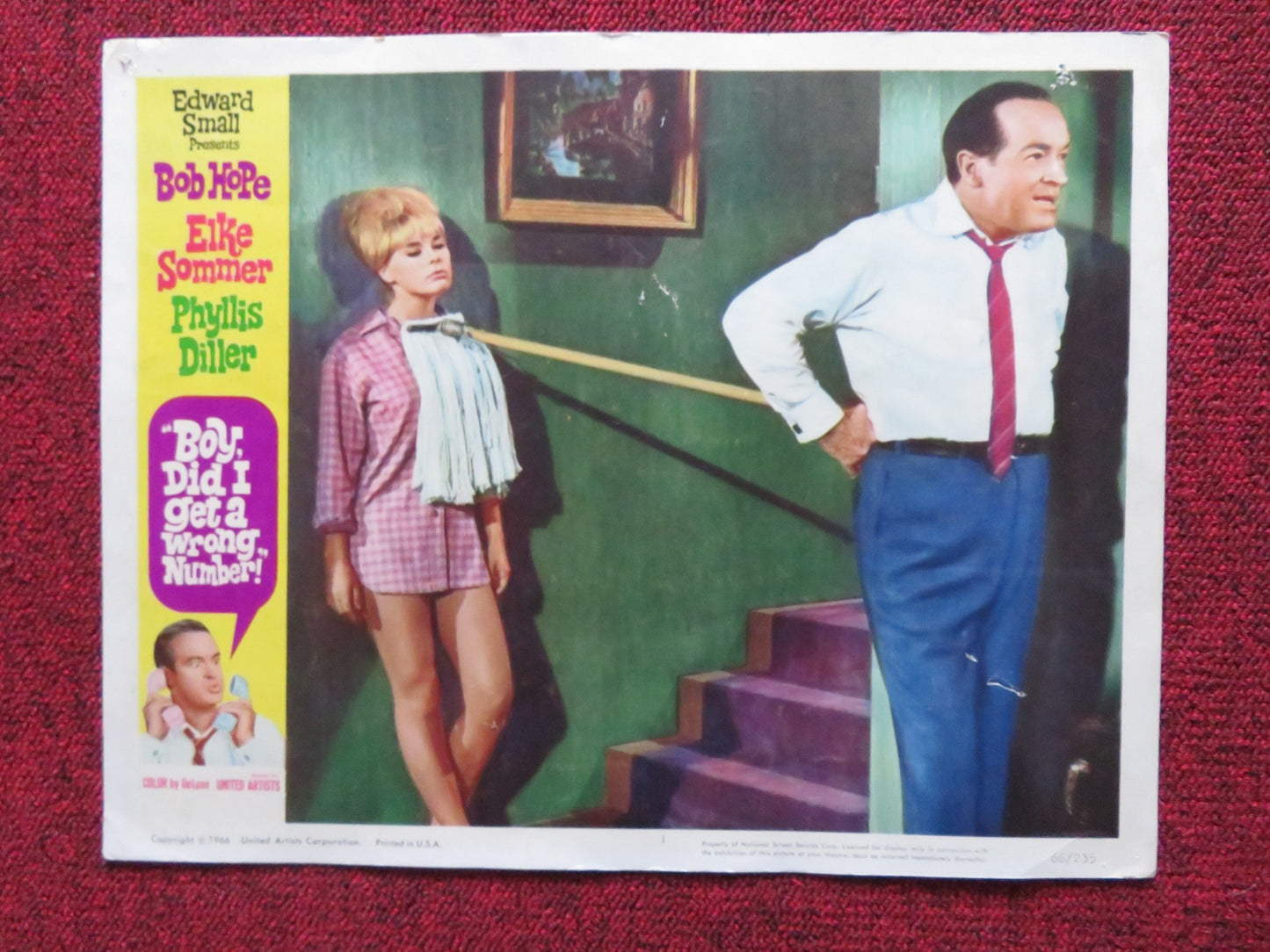 BOY, DID I GET A WRONG NUMBER US LOBBY CARD SET BOB HOPE ELKE SOMMER 1966