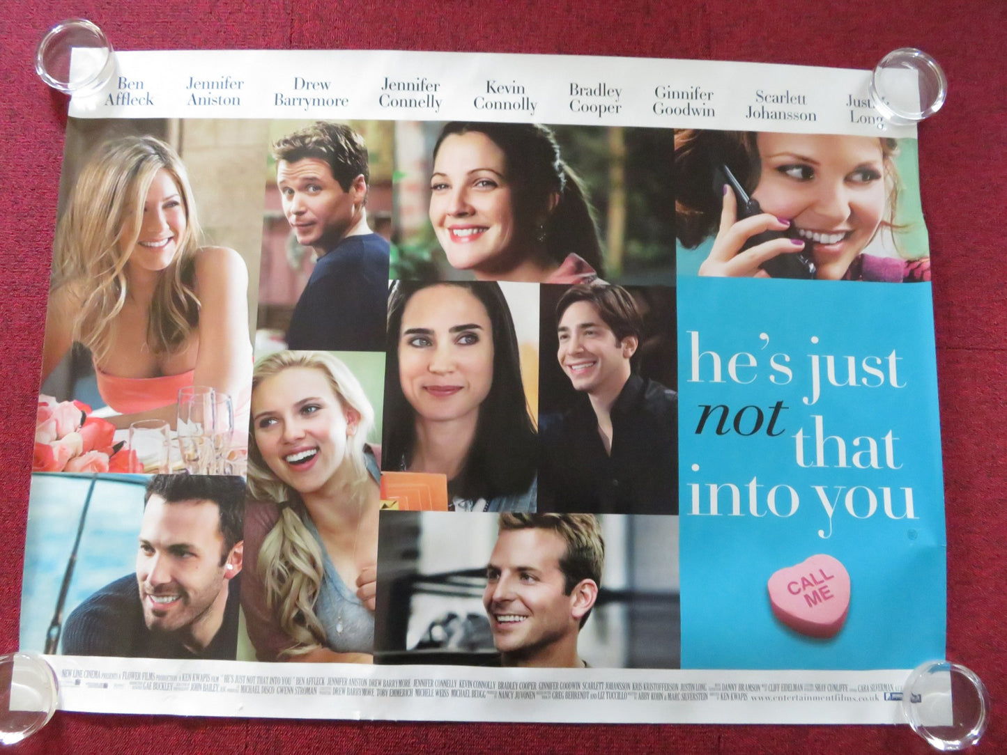 HE'S JUST NOT THAT INTO YOU UK QUAD (30"x 40") ROLLED POSTER BEN AFFLECK 2009