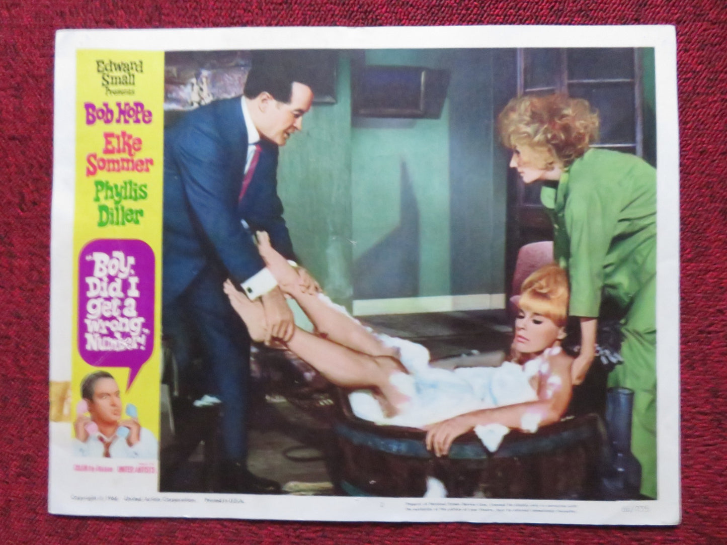 BOY, DID I GET A WRONG NUMBER US LOBBY CARD SET BOB HOPE ELKE SOMMER 1966