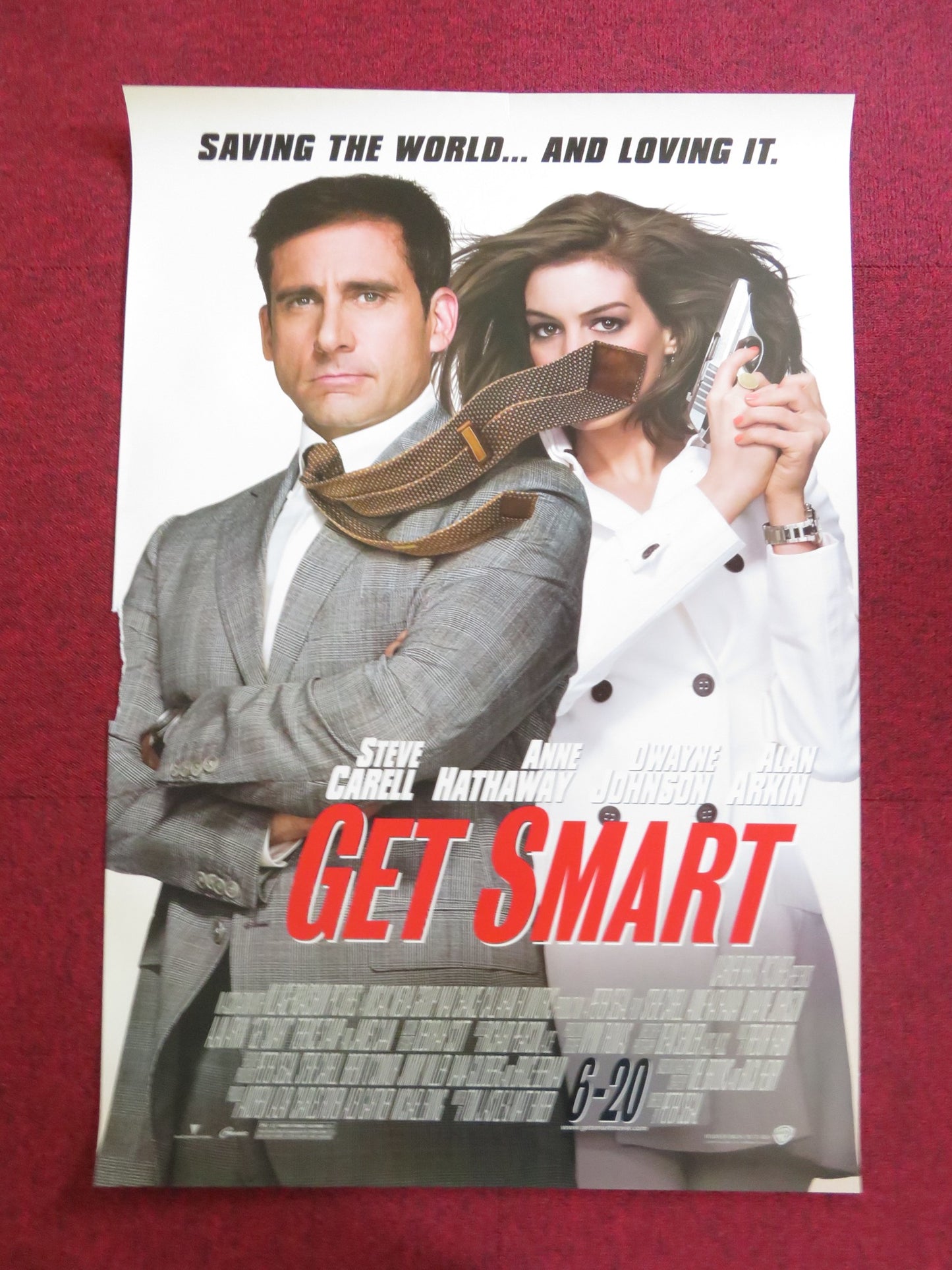 GET SMART US ONE SHEET ROLLED POSTER STEVE CARELL ANNE HATHAWAY 2008