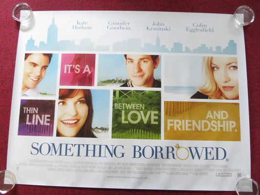 SOMETHING BORROWED UK QUAD (30"x 40") ROLLED POSTER GINNIFER GOODWIN HUDSON 2011