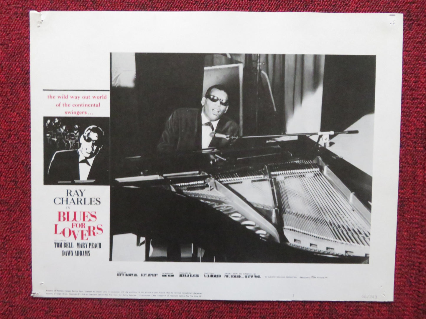 BLUES FOR LOVERS / BALLAD IN BLUE US LOBBY CARD SET RAY CHARLES TOM BELL 1966