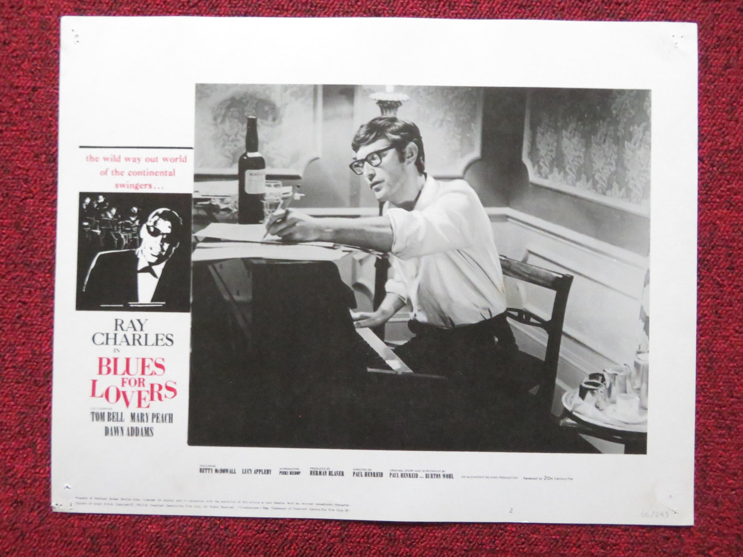 BLUES FOR LOVERS / BALLAD IN BLUE US LOBBY CARD SET RAY CHARLES TOM BELL 1966