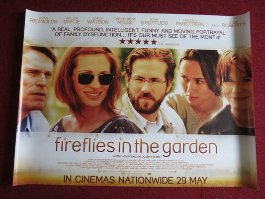 FIREFLIES IN THE GARDEN UK QUAD (30"x 40") ROLLED POSTER WILLEM DAFOE 2008