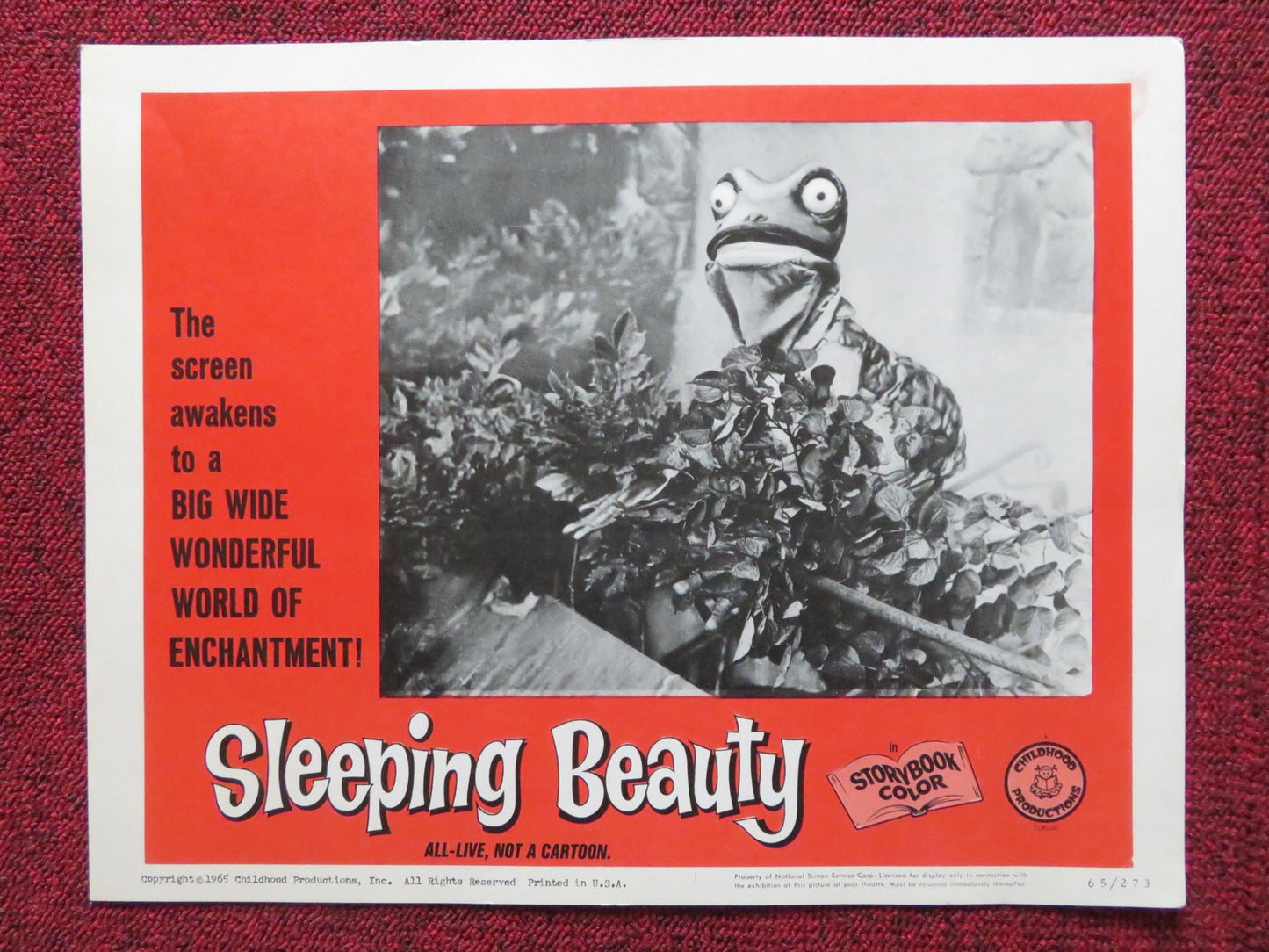 SLEEPING BEAUTY US LOBBY CARD SET KARIN HARDT FRITZ GENSCHOW 1965