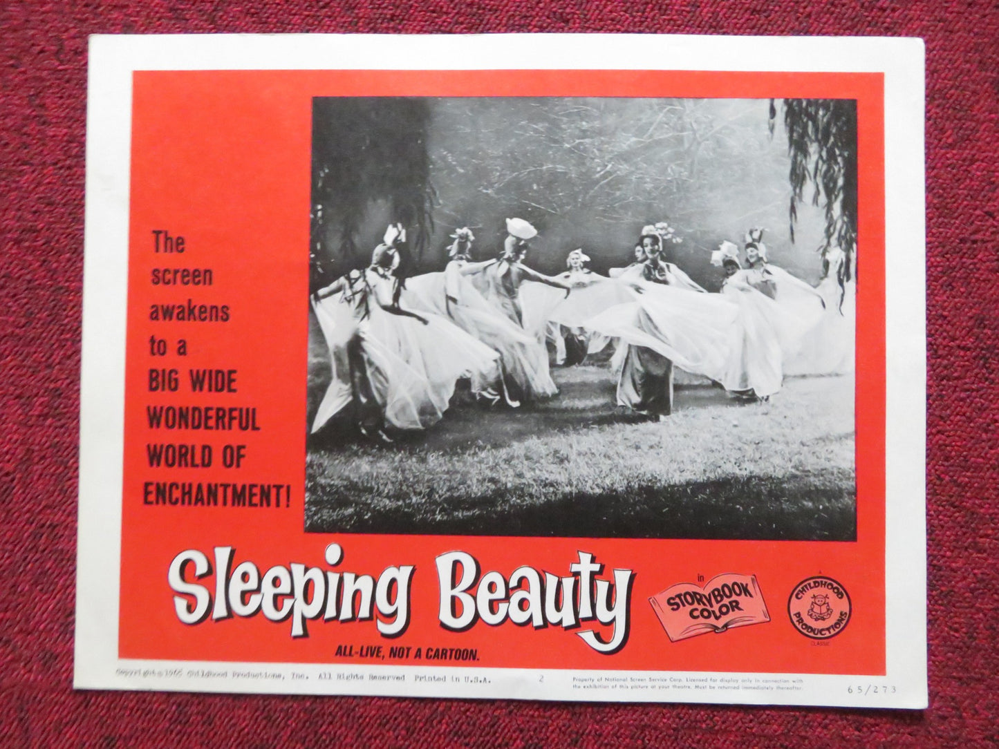 SLEEPING BEAUTY US LOBBY CARD SET KARIN HARDT FRITZ GENSCHOW 1965