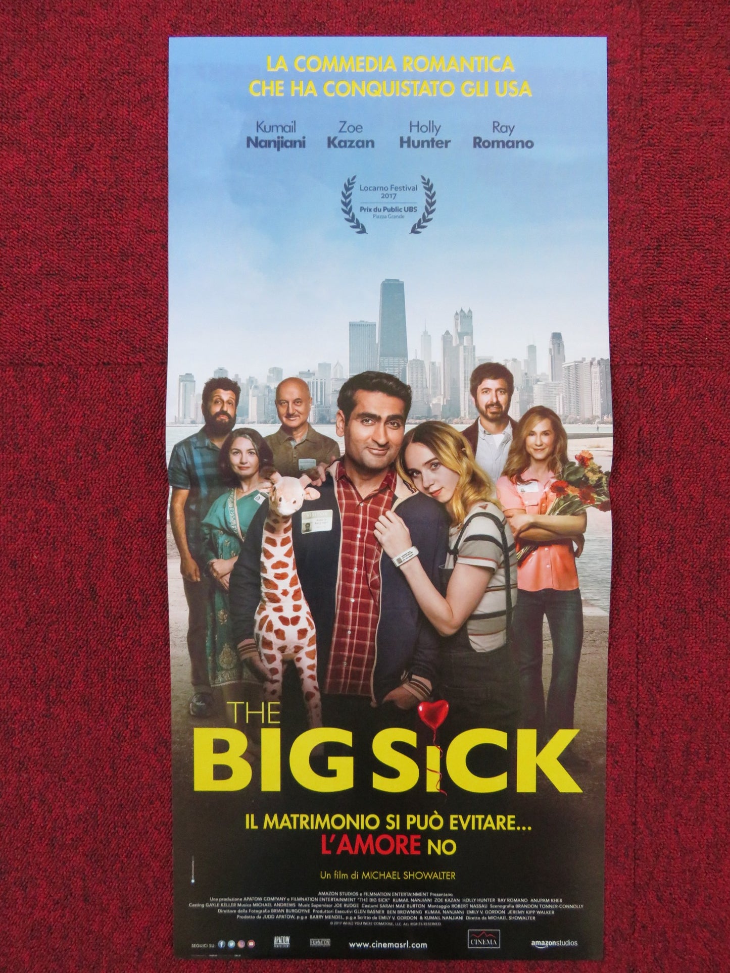 THE BIG SICK ITALIAN LOCANDINA POSTER KUMAIL NANJIANI ZOE KAZAN 2017