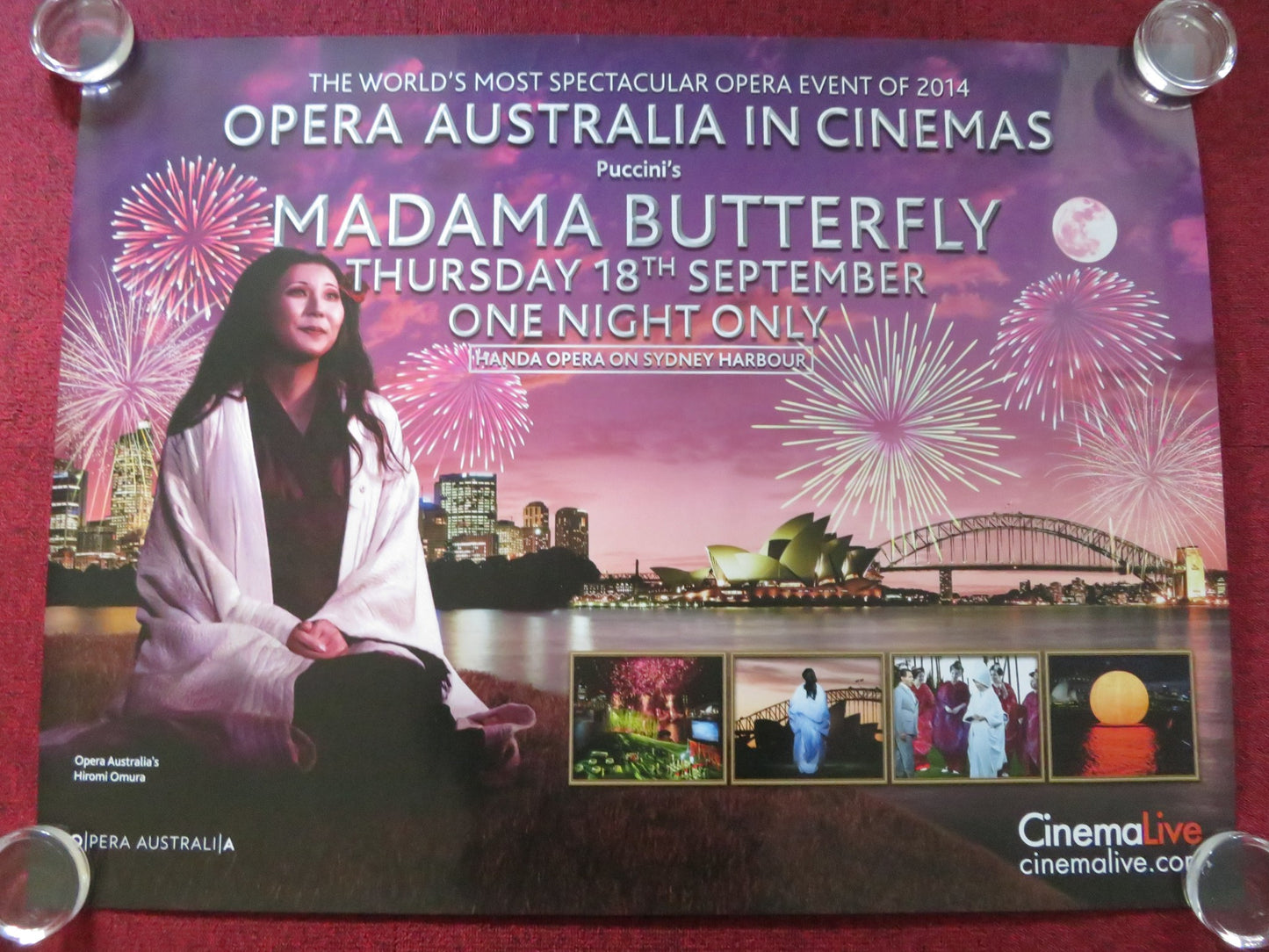 MADAME BUTTERFLY: HANDA OPERA ON SYDNEY HARBOUR UK QUAD (30"x 40") ROLLED POSTER